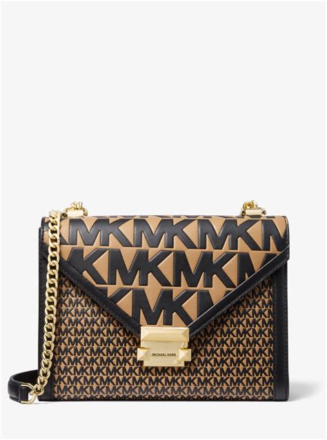 michael michael kors whitney large tweed convertible shoulder bag|MIchael Kors Whitney Large Leather Convertible Bag .